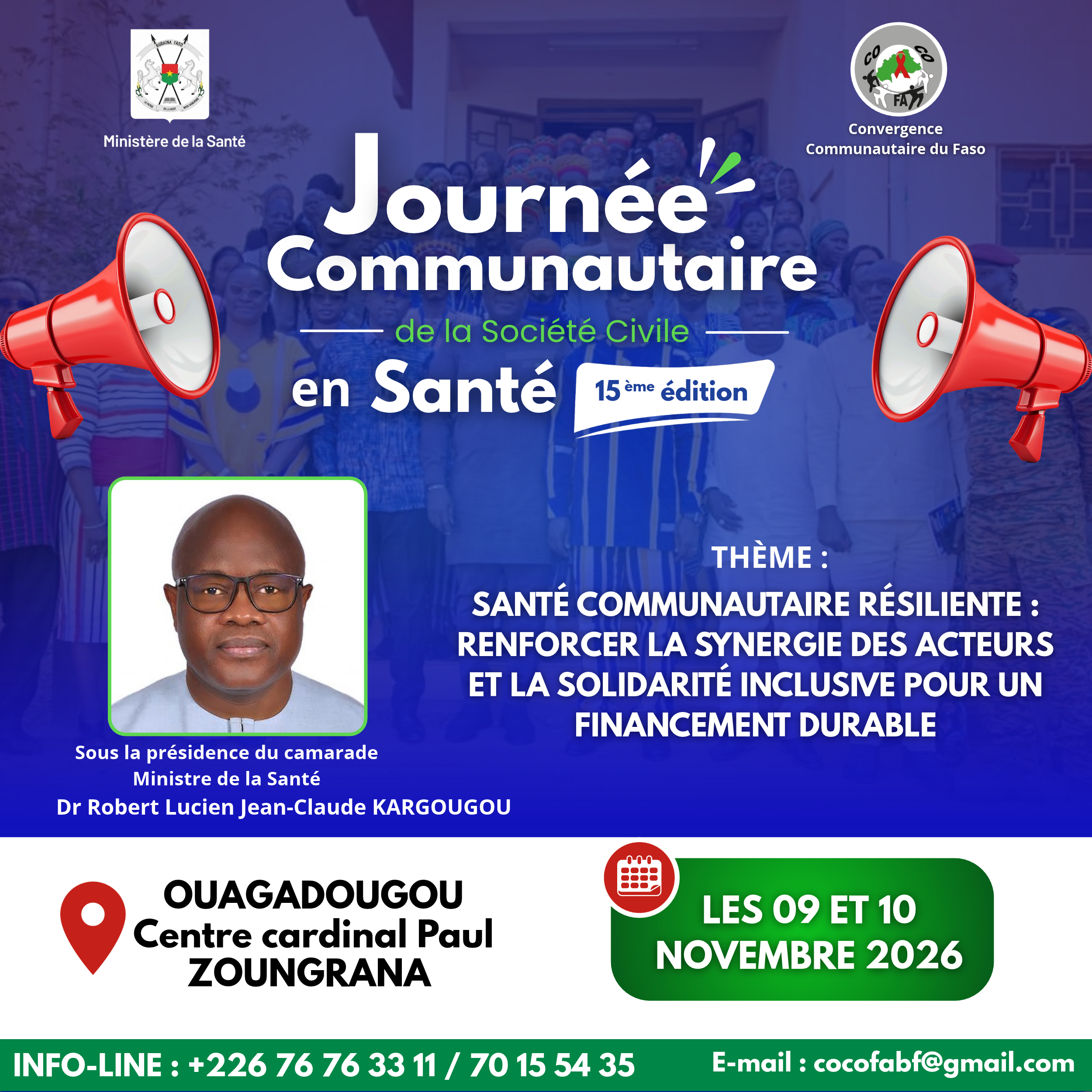 15ᵉ édition de la Journée Communautaire de la Société Civile en Santé : bientôt à Ouagadougou !